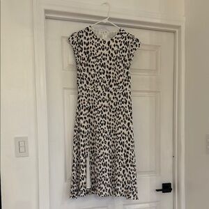 Leopard Print Cap Sleeve Dress